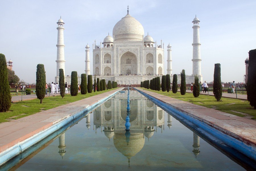 The Taj Mahal and its reflecting pool, Agra