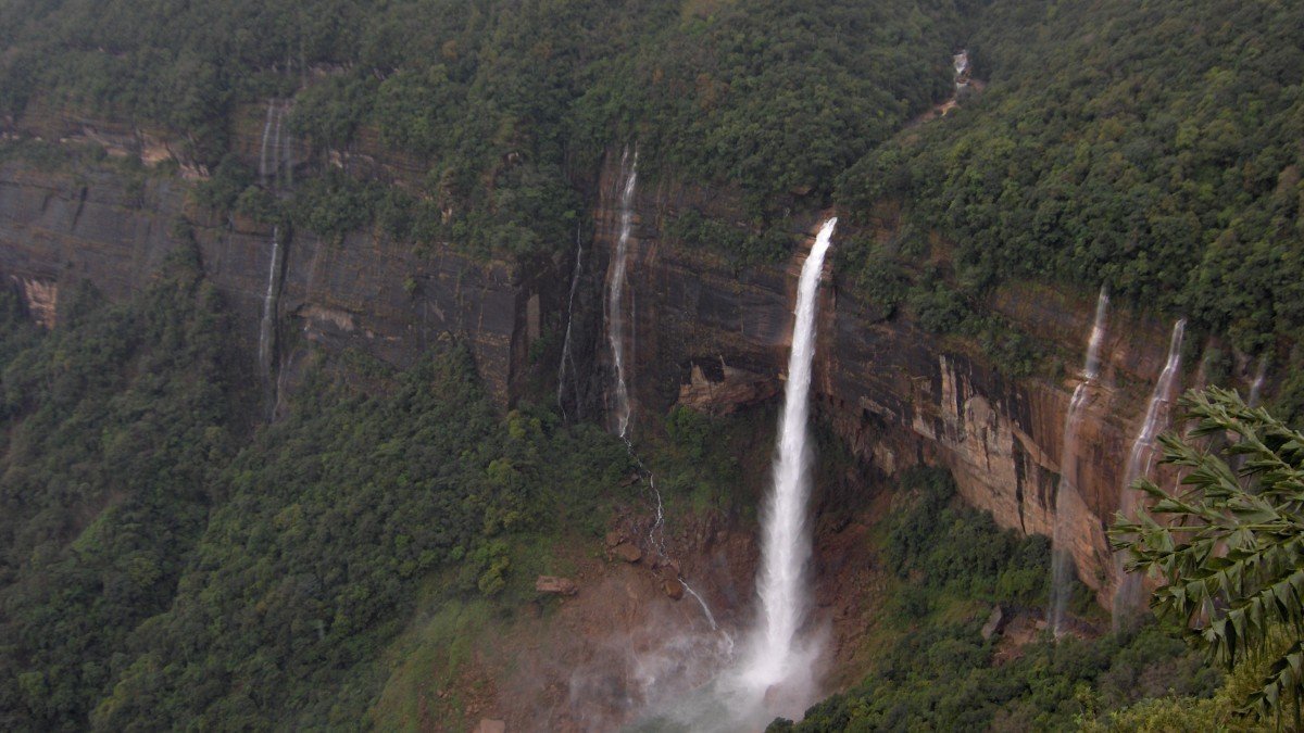 The Northeast: Nohkalikai Fall, Meghalaya, India.